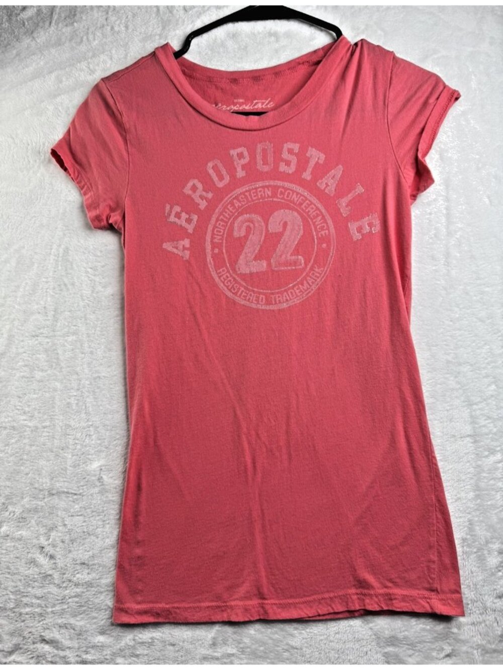 Aeropostale Size M Womens Baby Fit Tee Light Orange Short Sleeve